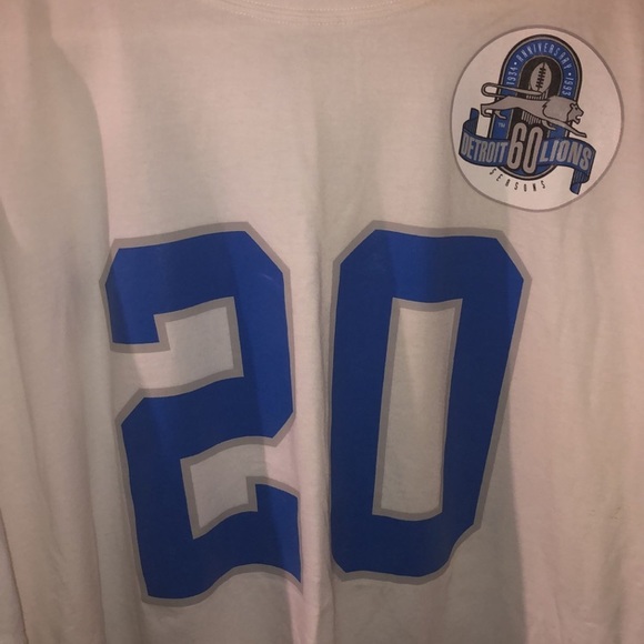 MITCHELLNESS BARRY SANDERS WHITE 1934-1993 VINTAGE DETROIT LIONS JERSEY PATCH - Picture 5 of 8